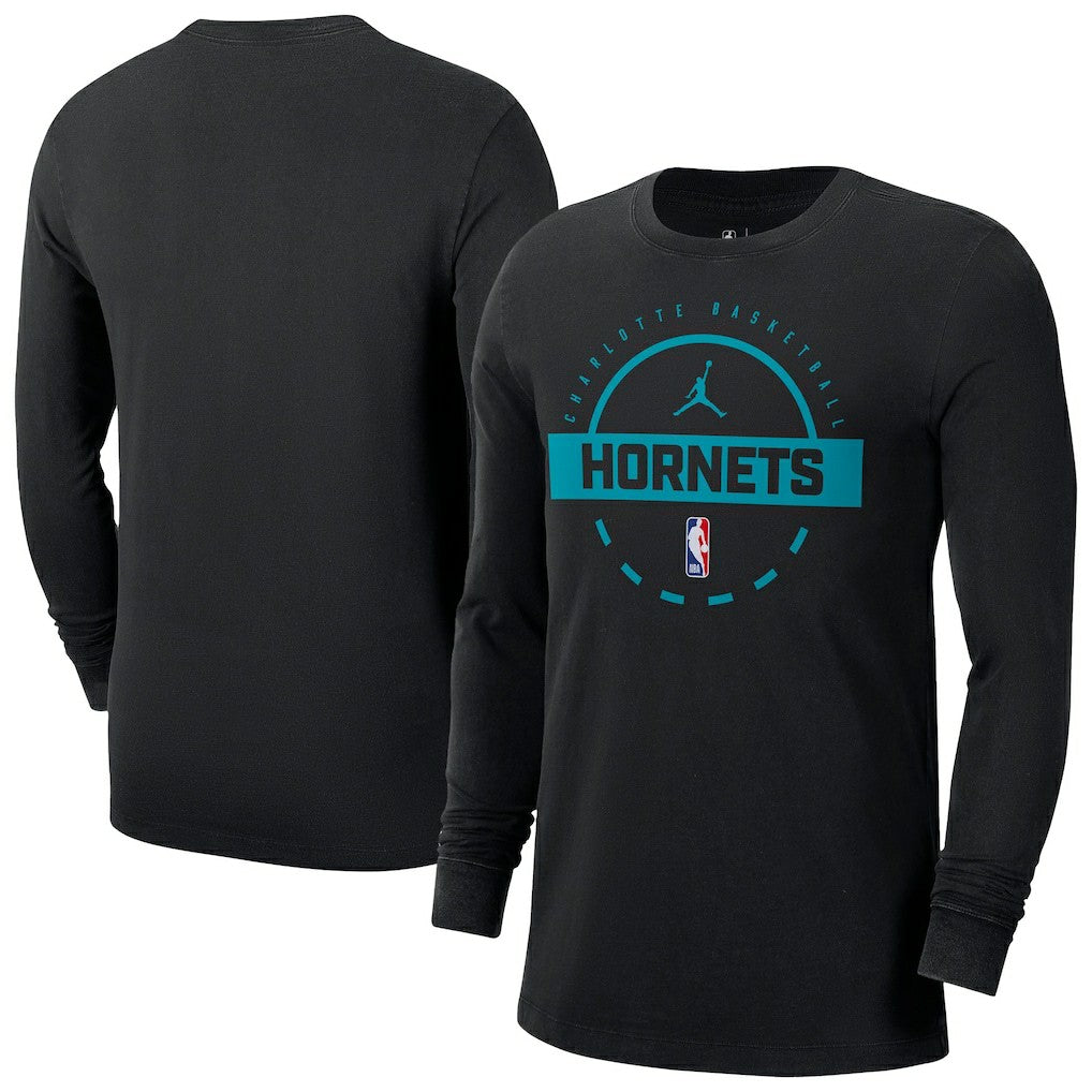 Charlotte Hornets Jordan Brand Authentic Long Sleeve Practice T-Shirt