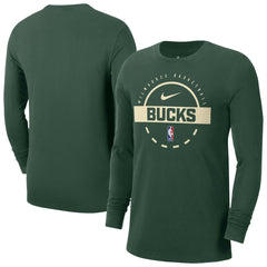 Nike Milwaukee Bucks Authentic Long Sleeve Practice T-Shirt