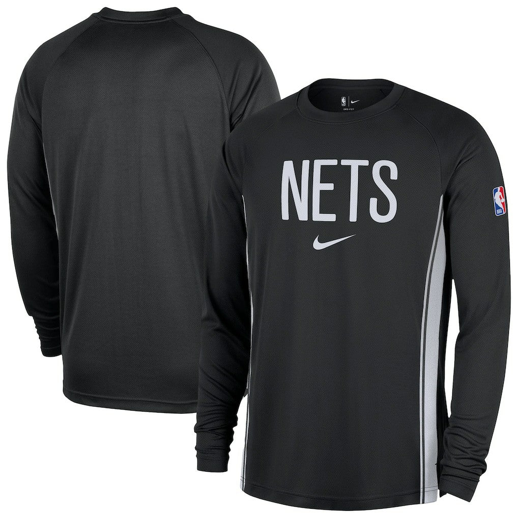 Nike Brooklyn Nets 2025/26 Authentic Pre-Game Legend Dri-FIT Long Sleeve Shooting Shirt