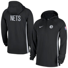 Nike Brooklyn Nets Authentic On Court Zone Quarter-Zip Dri-FIT Hoodie Jacket