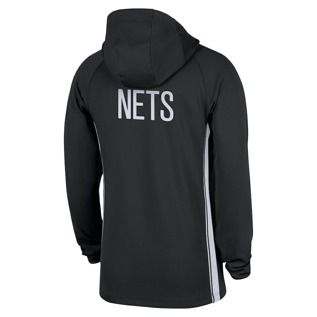 Nike Brooklyn Nets Authentic On Court Zone Quarter-Zip Dri-FIT Hoodie Jacket