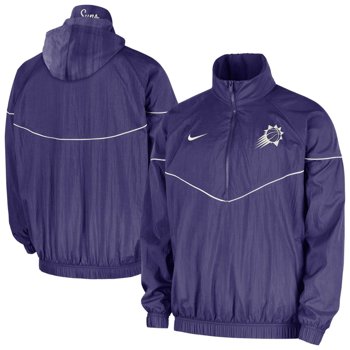 Nike Phoenix Suns Courtside Windrunner Woven Half-Zip Hooded Jacket