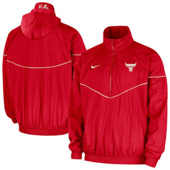 Nike Chicago Bulls Courtside Windrunner Woven Half-Zip Hooded Jacket