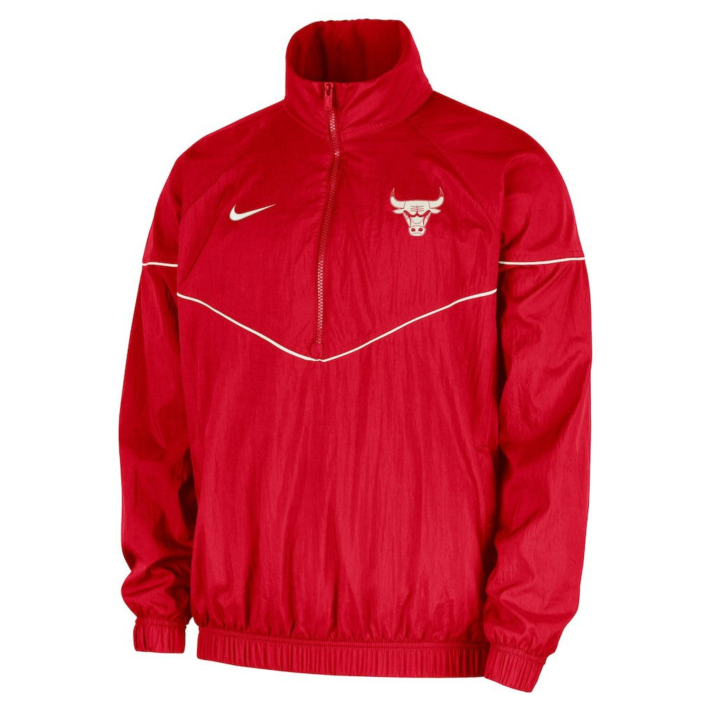 Nike Chicago Bulls Courtside Windrunner Woven Half-Zip Hooded Jacket