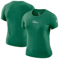 Nike Boston Celtics Women's Courtside Modest Cropped Tri-Blend T-Shirt