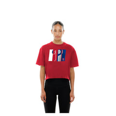 Red Philadelphia Phillies New Era Women's Boxy Foil Logo T-Shirt