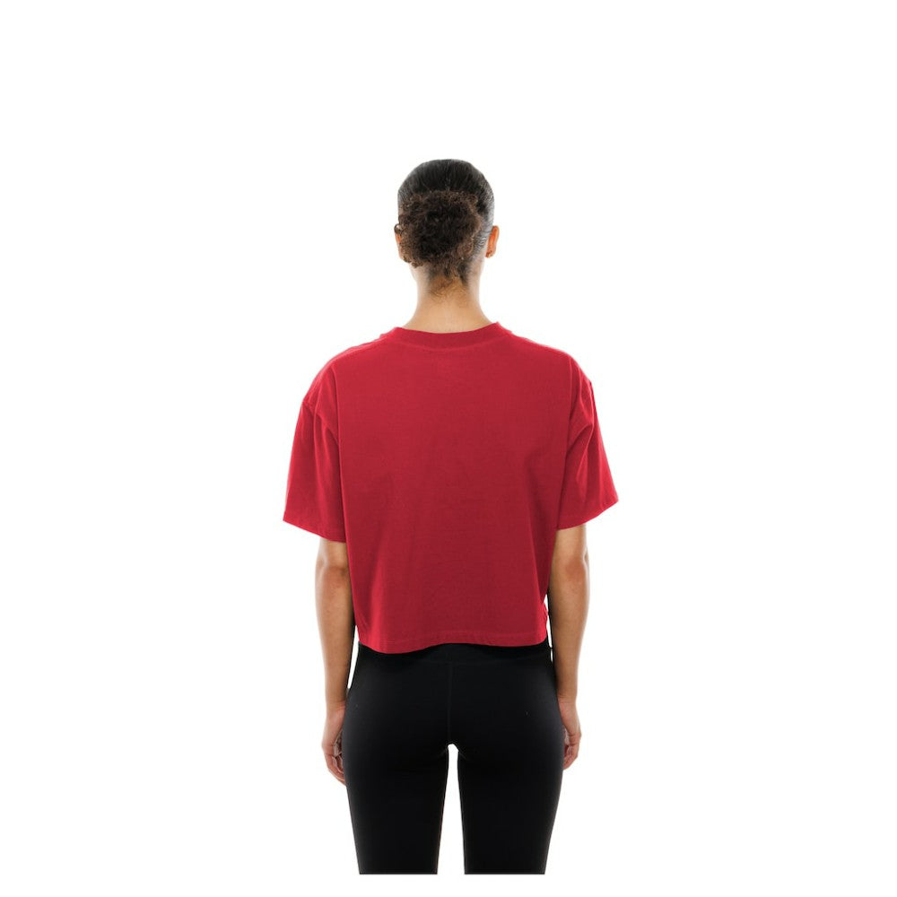 Red Philadelphia Phillies New Era Women's Boxy Foil Logo T-Shirt