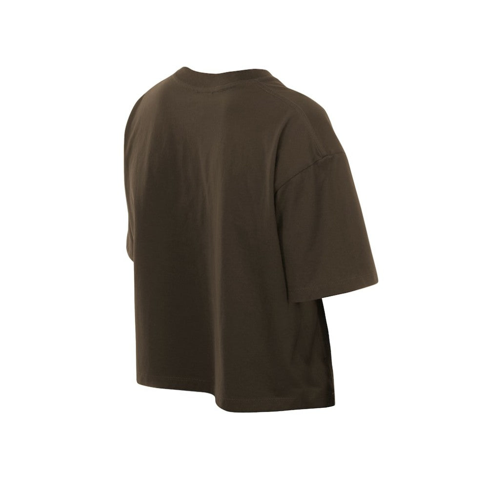 Brown San Diego Padres New Era Women's Boxy Foil Logo T-Shirt