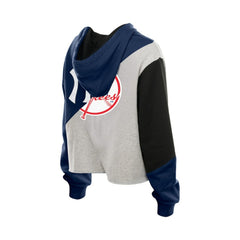 New York Yankees New Era Women's Upcycled Color Block Cropped Boxy Hoodie