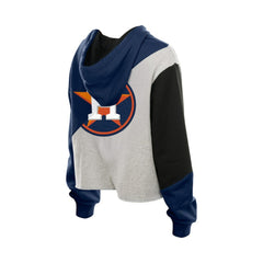 Houston Astros New Era Women's Upcycled Color Block Cropped Boxy Hoodie