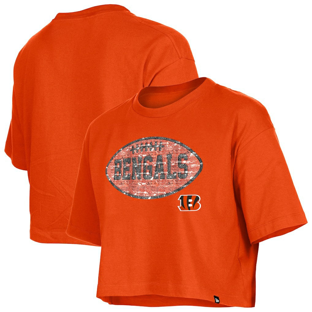Girl's Flip Sequin Boxy T-Shirt - Cincinnati Bengals T-shirts