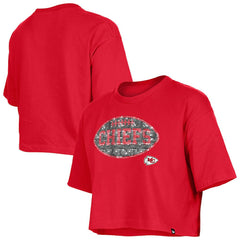 Girl's Flip Sequin Boxy T-Shirt - Kansas City Chiefs T-shirts