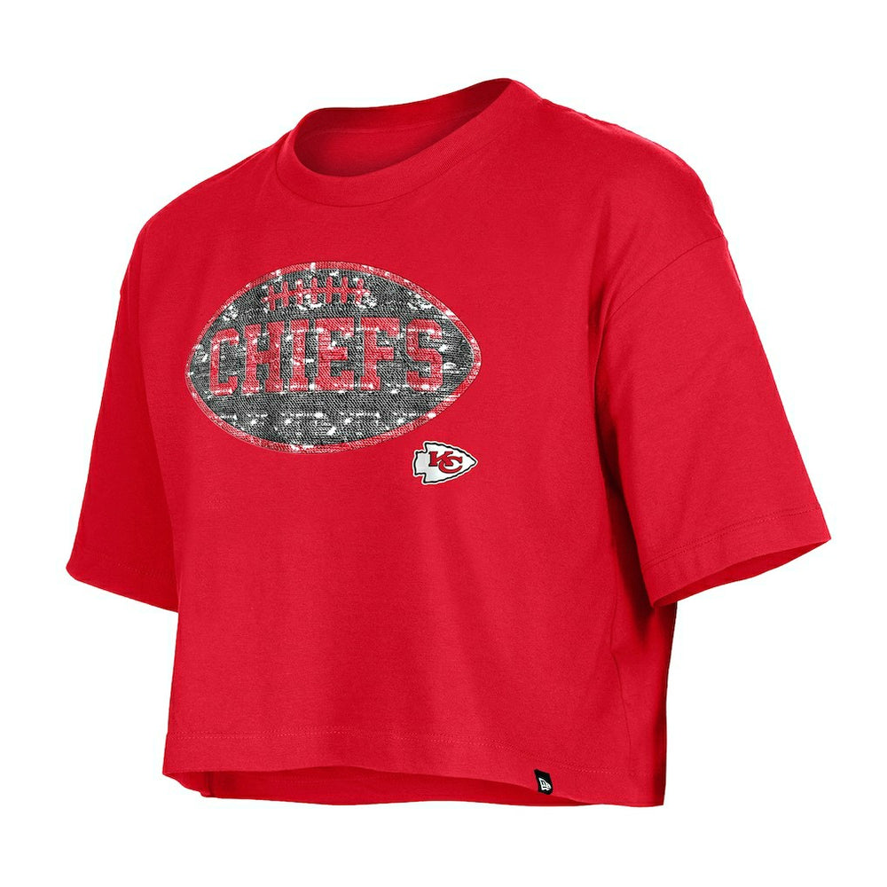 Girl's Flip Sequin Boxy T-Shirt - Kansas City Chiefs T-shirts