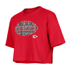 Girl's Flip Sequin Boxy T-Shirt - Kansas City Chiefs T-shirts