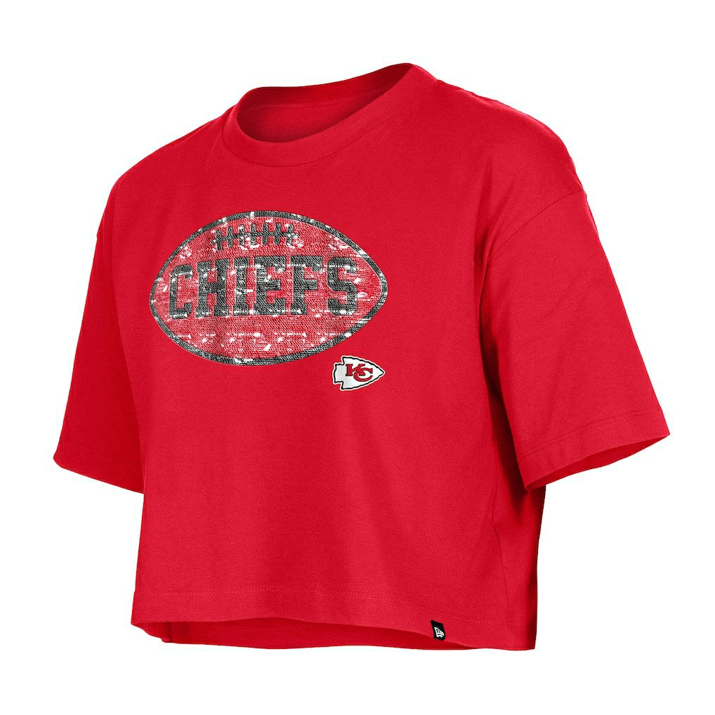 Girl's Flip Sequin Boxy T-Shirt - Kansas City Chiefs T-shirts