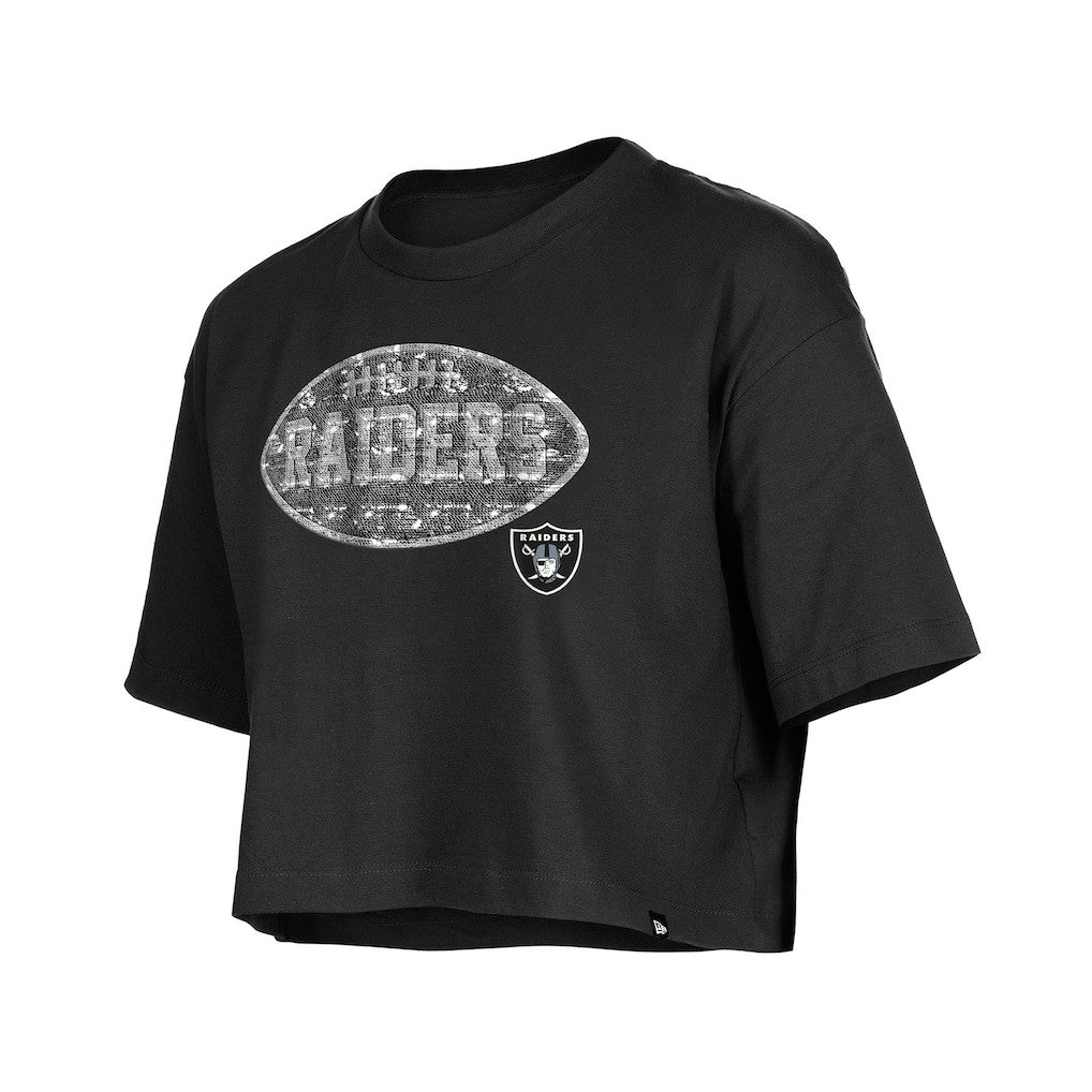 Girl's Flip Sequin Boxy T-Shirt - Las Vegas Raiders T-shirts