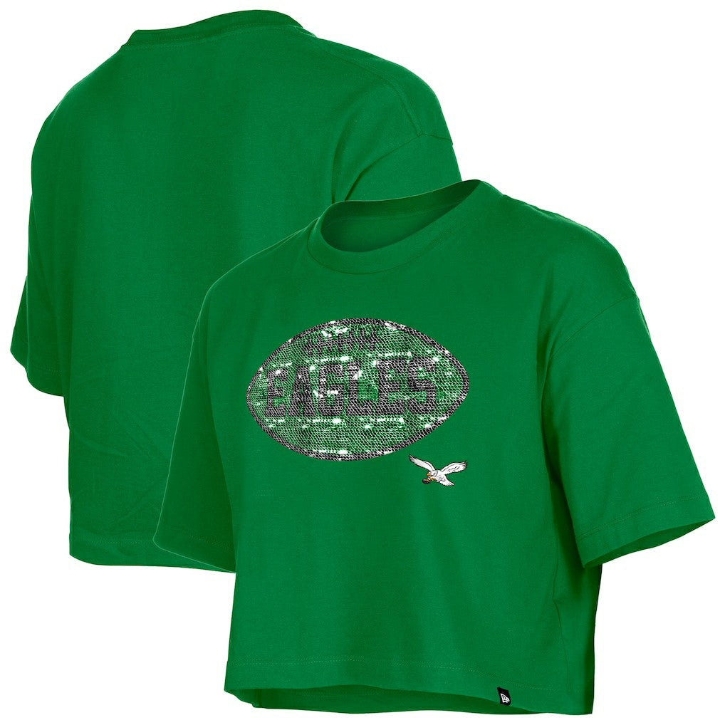 Girl's Flip Sequin Boxy T-Shirt - Philadelphia Eagles T-shirts