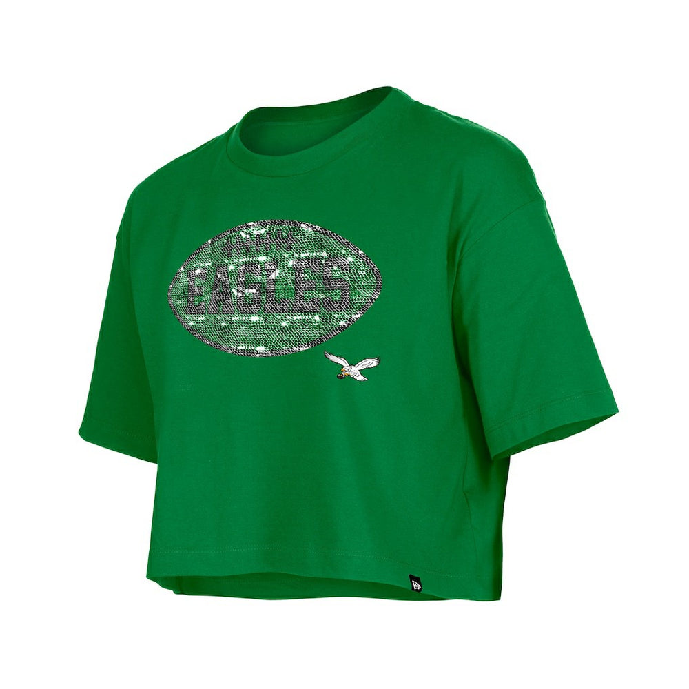 Girl's Flip Sequin Boxy T-Shirt - Philadelphia Eagles T-shirts