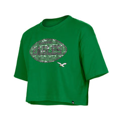 Girl's Flip Sequin Boxy T-Shirt - Philadelphia Eagles T-shirts