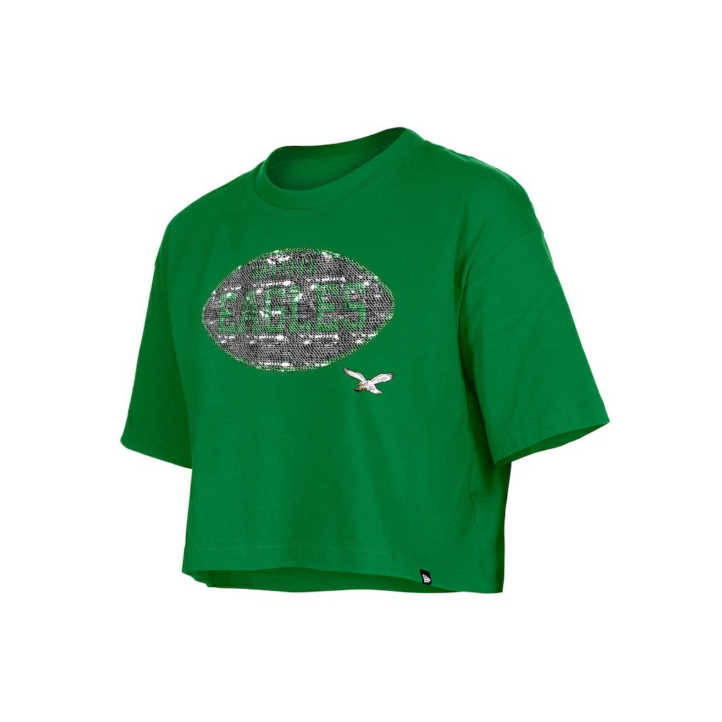 Girl's Flip Sequin Boxy T-Shirt - Philadelphia Eagles T-shirts