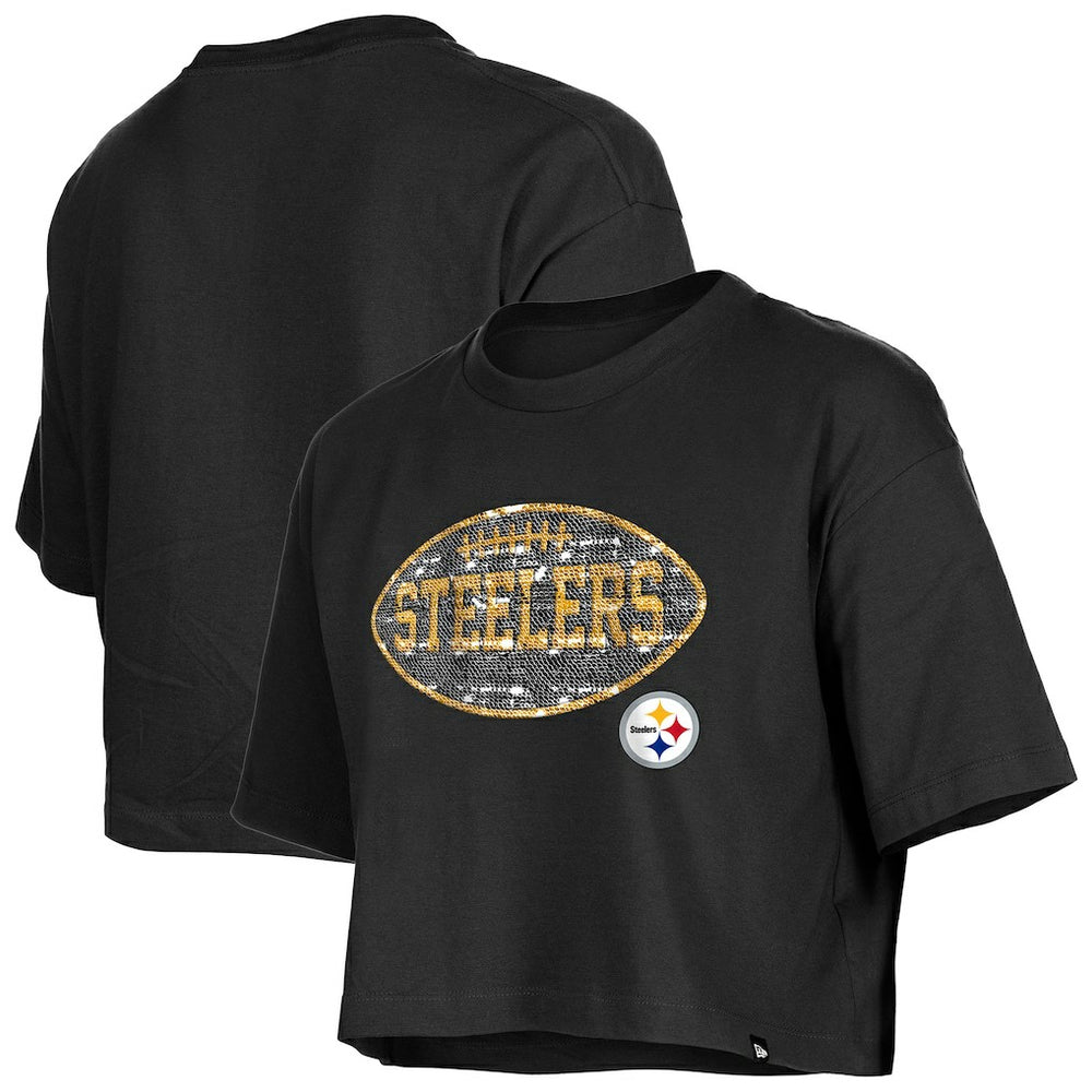 Girl's Flip Sequin Boxy T-Shirt - Pittsburgh Steelers T-shirts