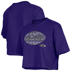Girl's Flip Sequin Boxy T-Shirt - Baltimore Ravens T-shirts