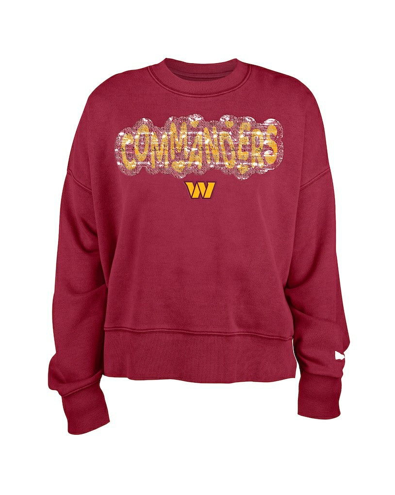 Girl's Flip Sequin Sweatshirt - Washington Commanders Sweatshirts