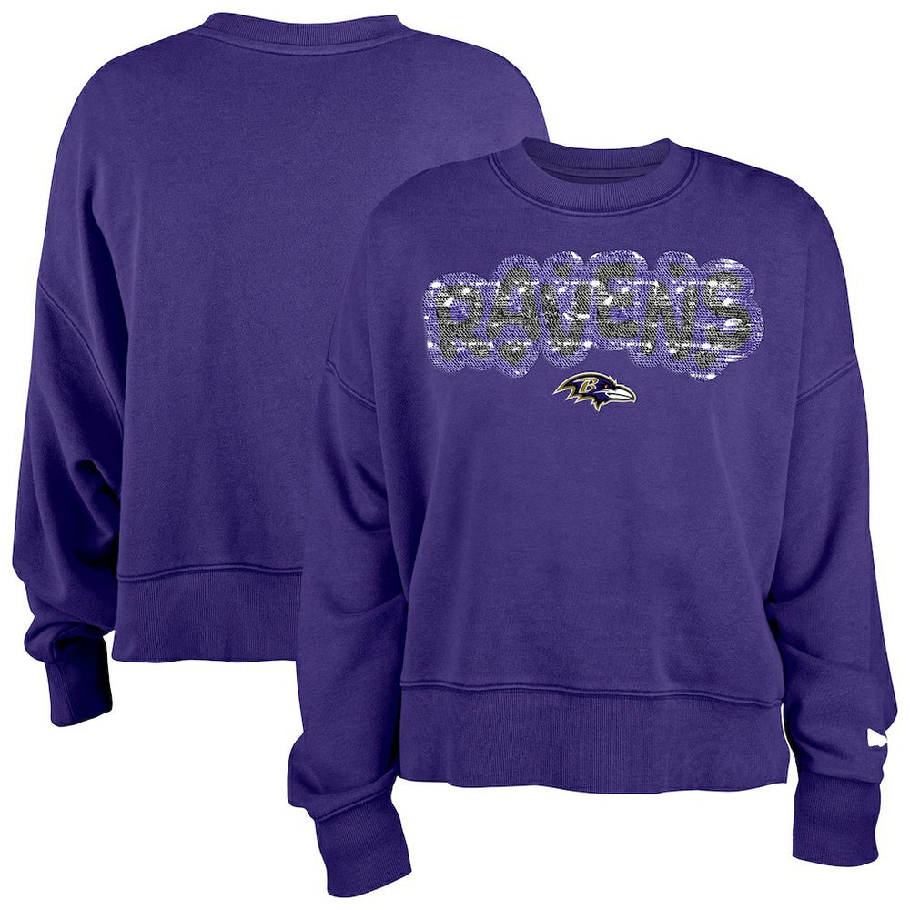 Girl's Flip Sequin Sweatshirt - Baltimore Ravens Sweatshirts