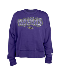 Girl's Flip Sequin Sweatshirt - Baltimore Ravens Sweatshirts