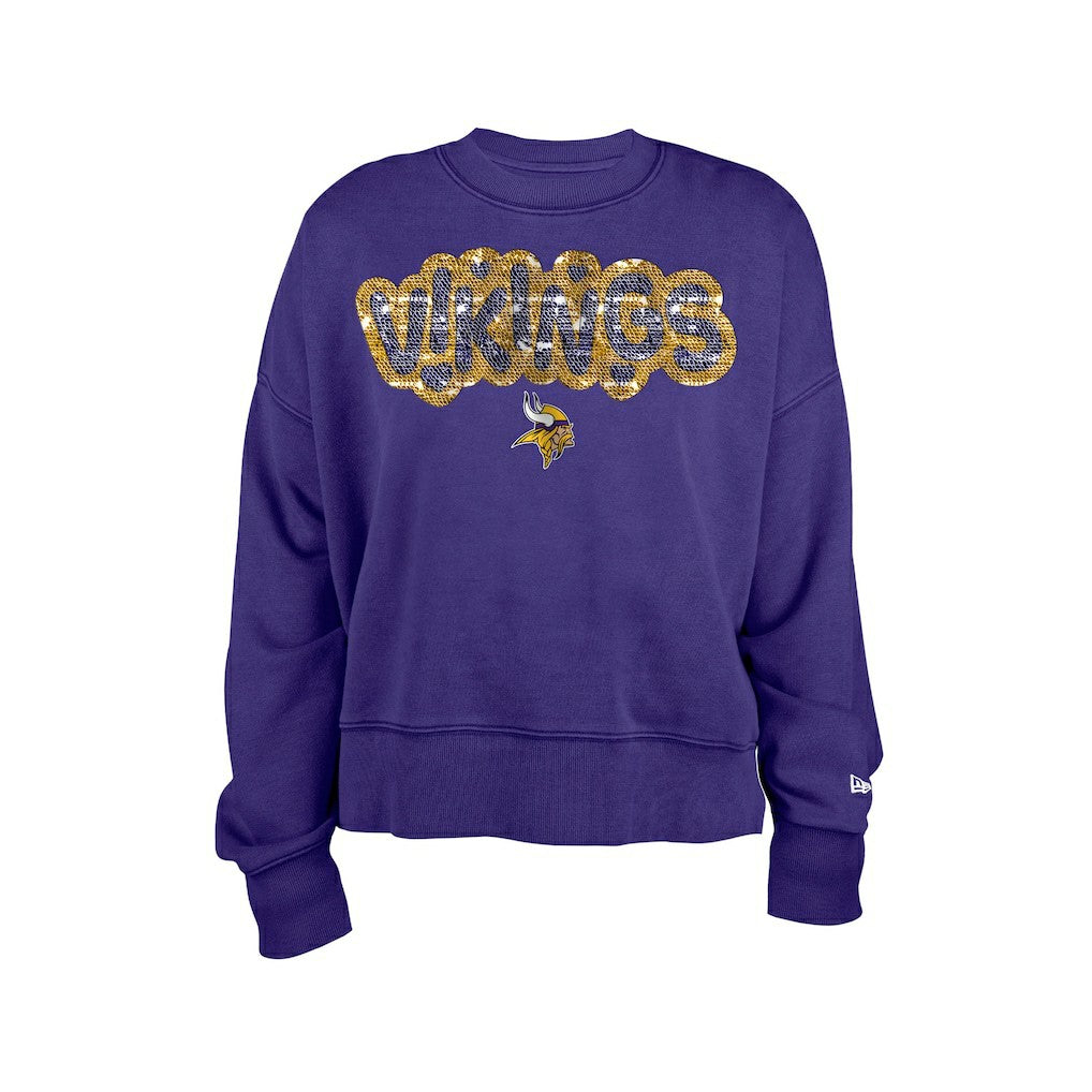 Girl's Flip Sequin Sweatshirt - Minnesota Vikings Sweatshirts
