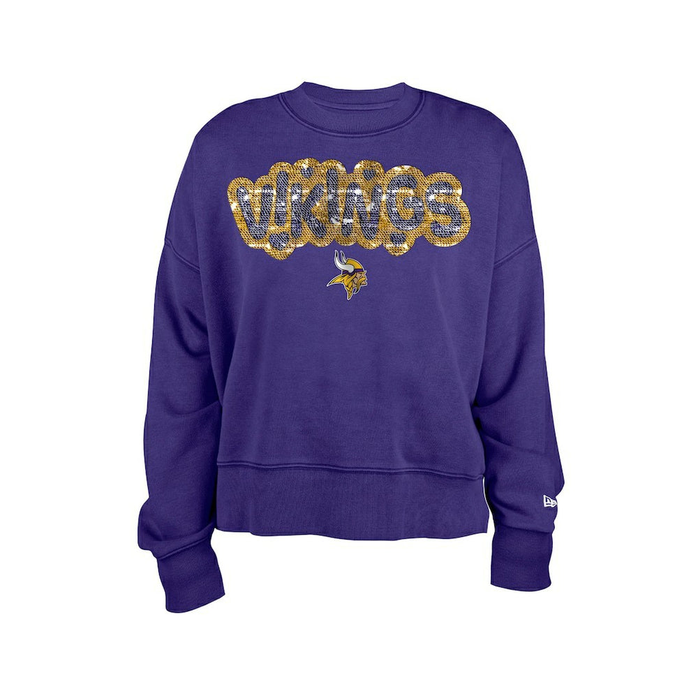 Girl's Flip Sequin Sweatshirt - Minnesota Vikings Sweatshirts