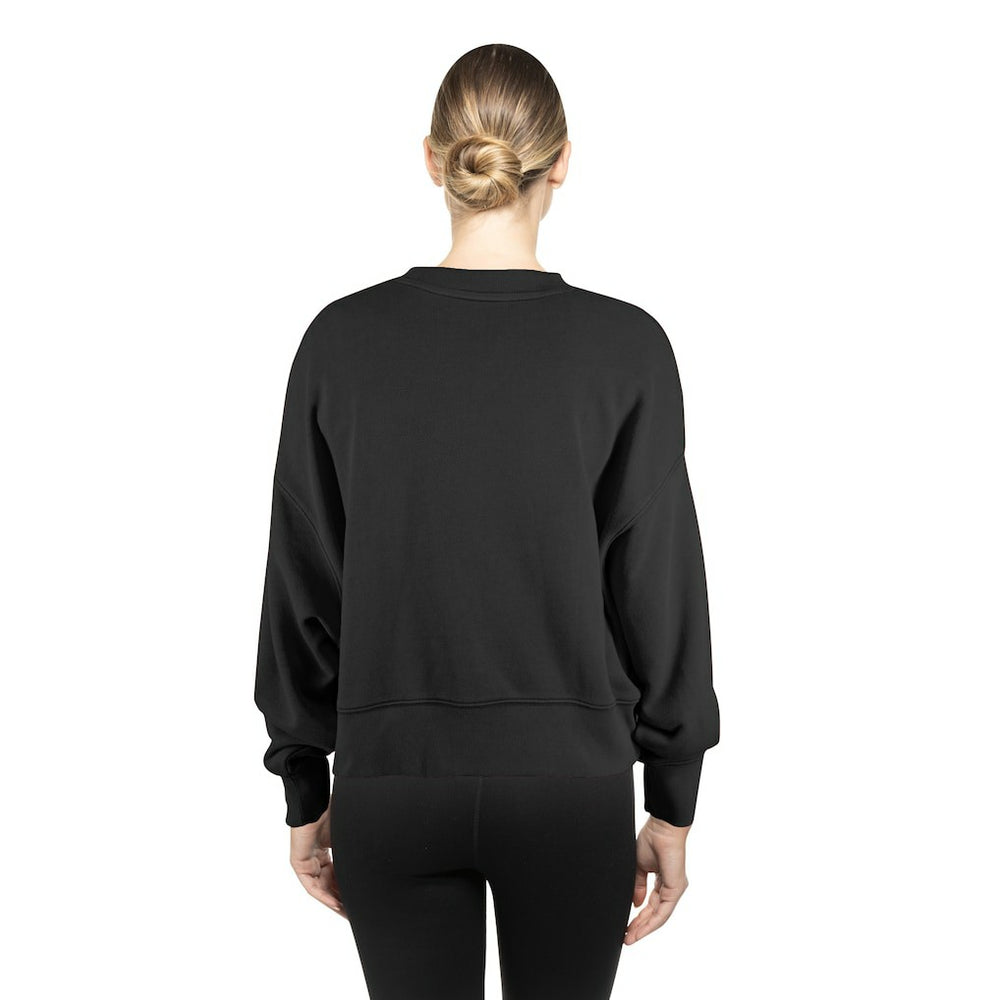 Women's Oversized Throwback Mineral Wash Crew Neck Sweatshirt - Baltimore Ravens Sweatshirts