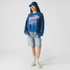 Women's Oversized Throwback Mineral Wash Crew Neck Sweatshirt - Buffalo Bills Sweatshirts