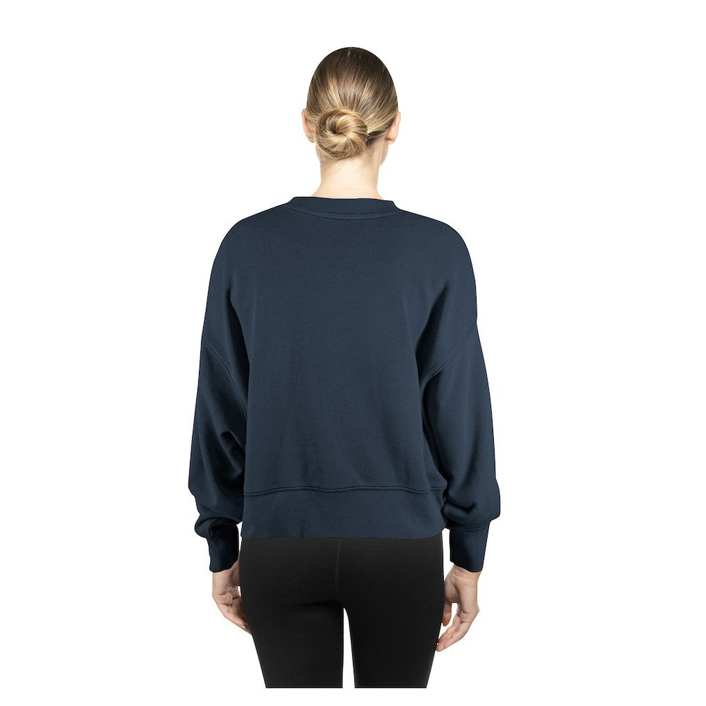Women's Oversized Throwback Mineral Wash Crew Neck Sweatshirt - Seattle Seahawks Sweatshirts