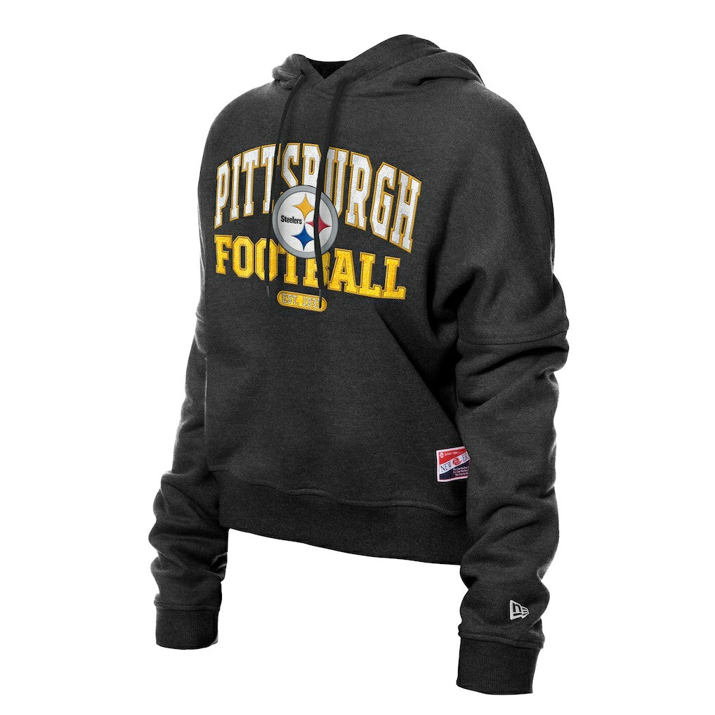 Women's Throwback Boxy Hoodie Sweatshirt - Pittsburgh Steelers Hoodies
