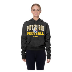 Women's Throwback Boxy Hoodie Sweatshirt - Pittsburgh Steelers Hoodies
