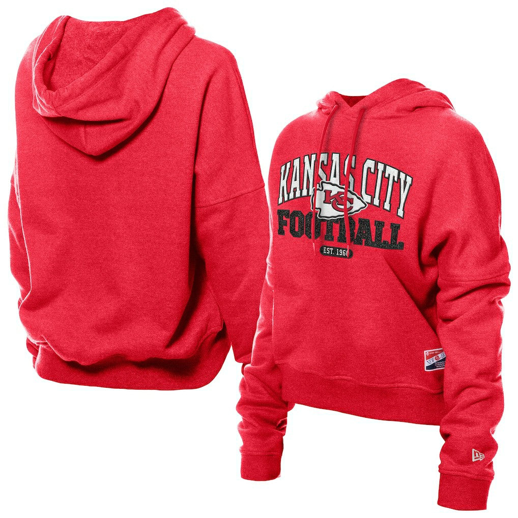 Women's Throwback Boxy Hoodie Sweatshirt - Kansas City Chiefs Hoodies