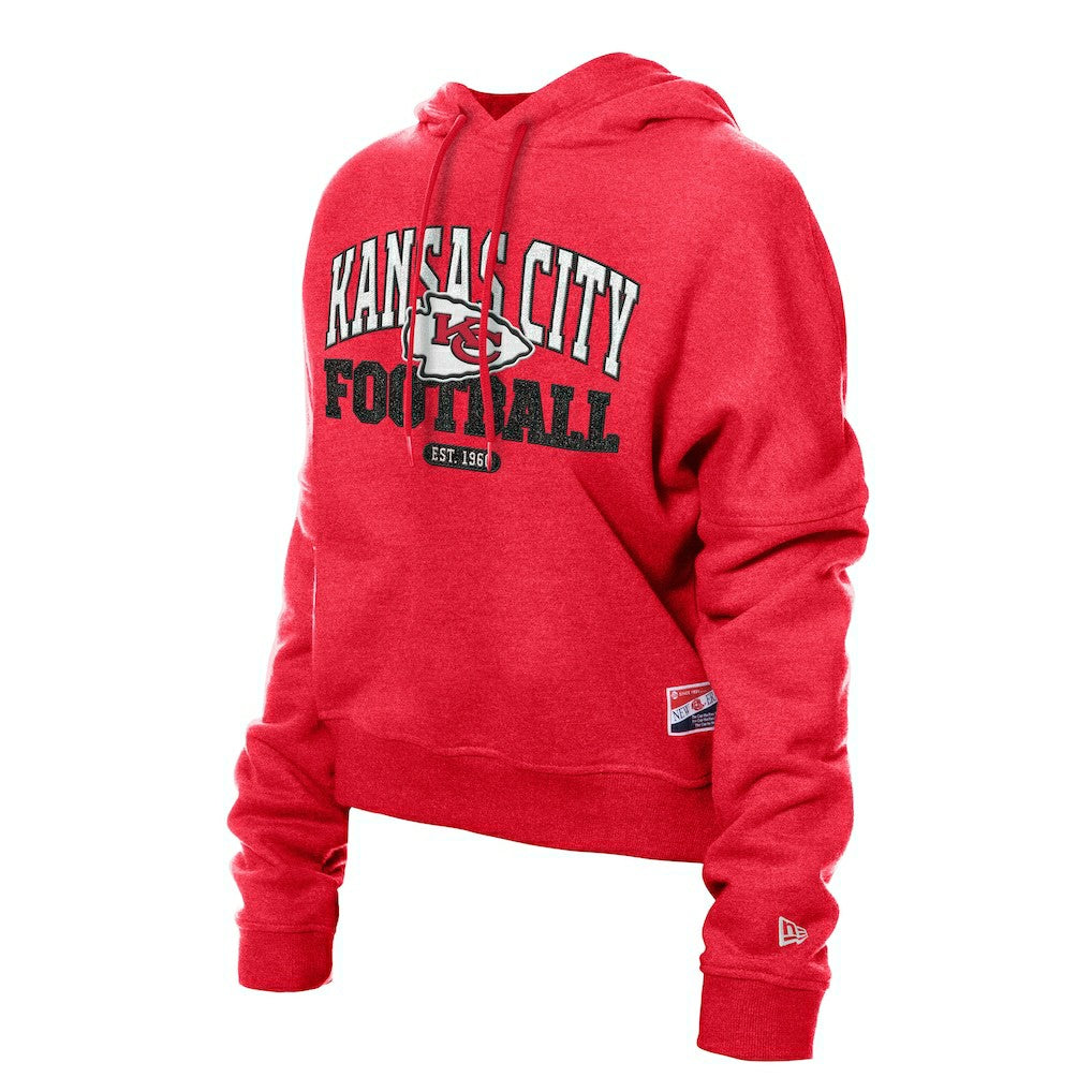 Women's Throwback Boxy Hoodie Sweatshirt - Kansas City Chiefs Hoodies