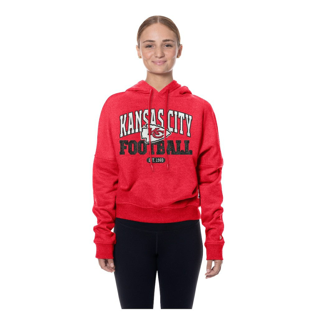 Women's Throwback Boxy Hoodie Sweatshirt - Kansas City Chiefs Hoodies