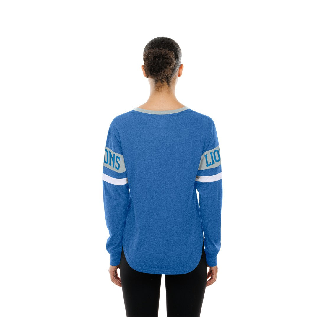 Women's Throwback Lace-Up Long-Sleeve T-Shirt - Detroit Lions T-shirts