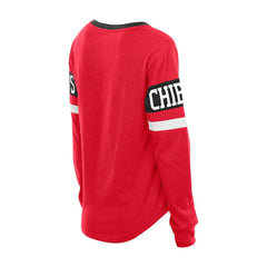 Women's Throwback Lace-Up Long-Sleeve T-Shirt - Kansas City Chiefs T-shirts