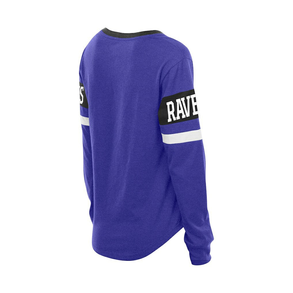 Women's Throwback Lace-Up Long-Sleeve T-Shirt - Baltimore Ravens T-shirts