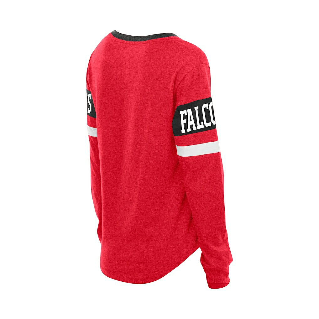 Women's Throwback Lace-Up Long-Sleeve T-Shirt - Atlanta Falcons T-shirts