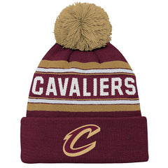 Cleveland Cavaliers Outerstuff Youth Backboard Jacquard Cuffed Knit Hat with Pom sale
