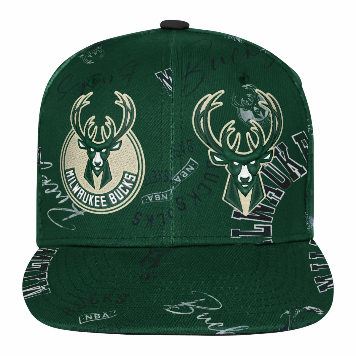 Milwaukee Bucks Outerstuff Youth Street Hooper Allover Print Snapback Hat