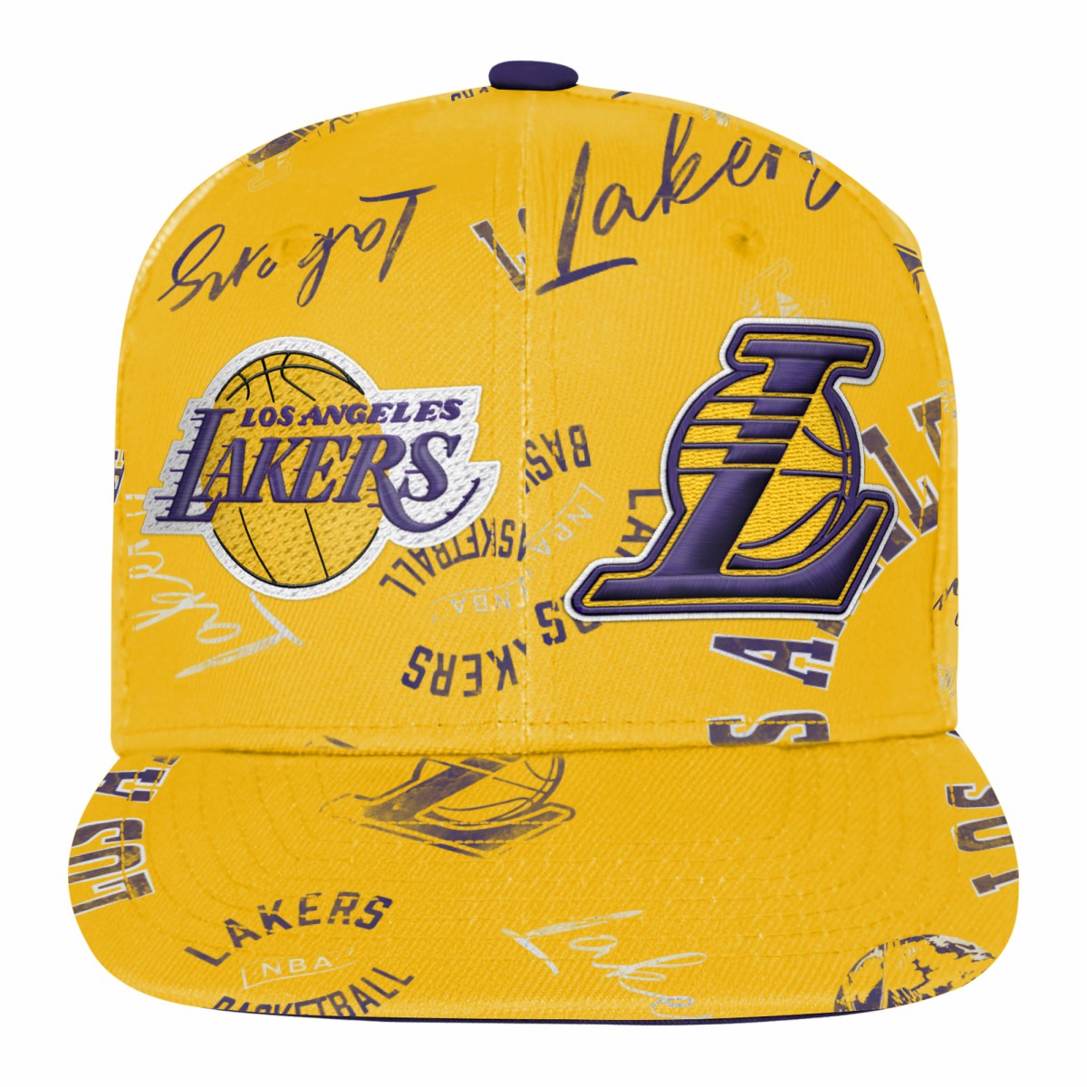 Los Angeles Lakers Outerstuff Youth Street Hooper Allover Print Snapback Hat