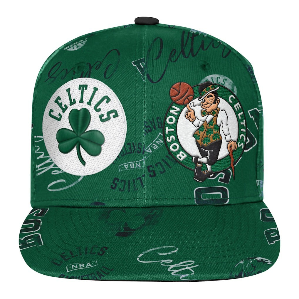 Boston Celtics Outerstuff Youth Street Hooper Allover Print Snapback Hat
