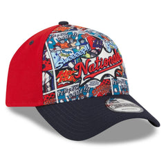 Red/Navy Washington Nationals New Era Youth 2025 MLB Diamond Hero Edition A-Frame 9FORTY Adjustable Hat