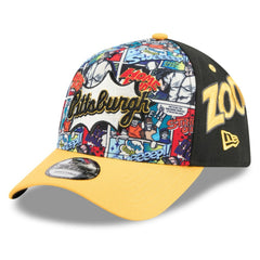 Black/Gold Pittsburgh Pirates New Era Youth 2025 MLB Diamond Hero Edition A-Frame 9FORTY Adjustable Hat
