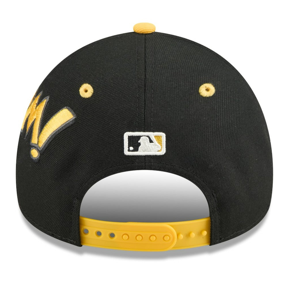 Black/Gold Pittsburgh Pirates New Era Youth 2025 MLB Diamond Hero Edition A-Frame 9FORTY Adjustable Hat